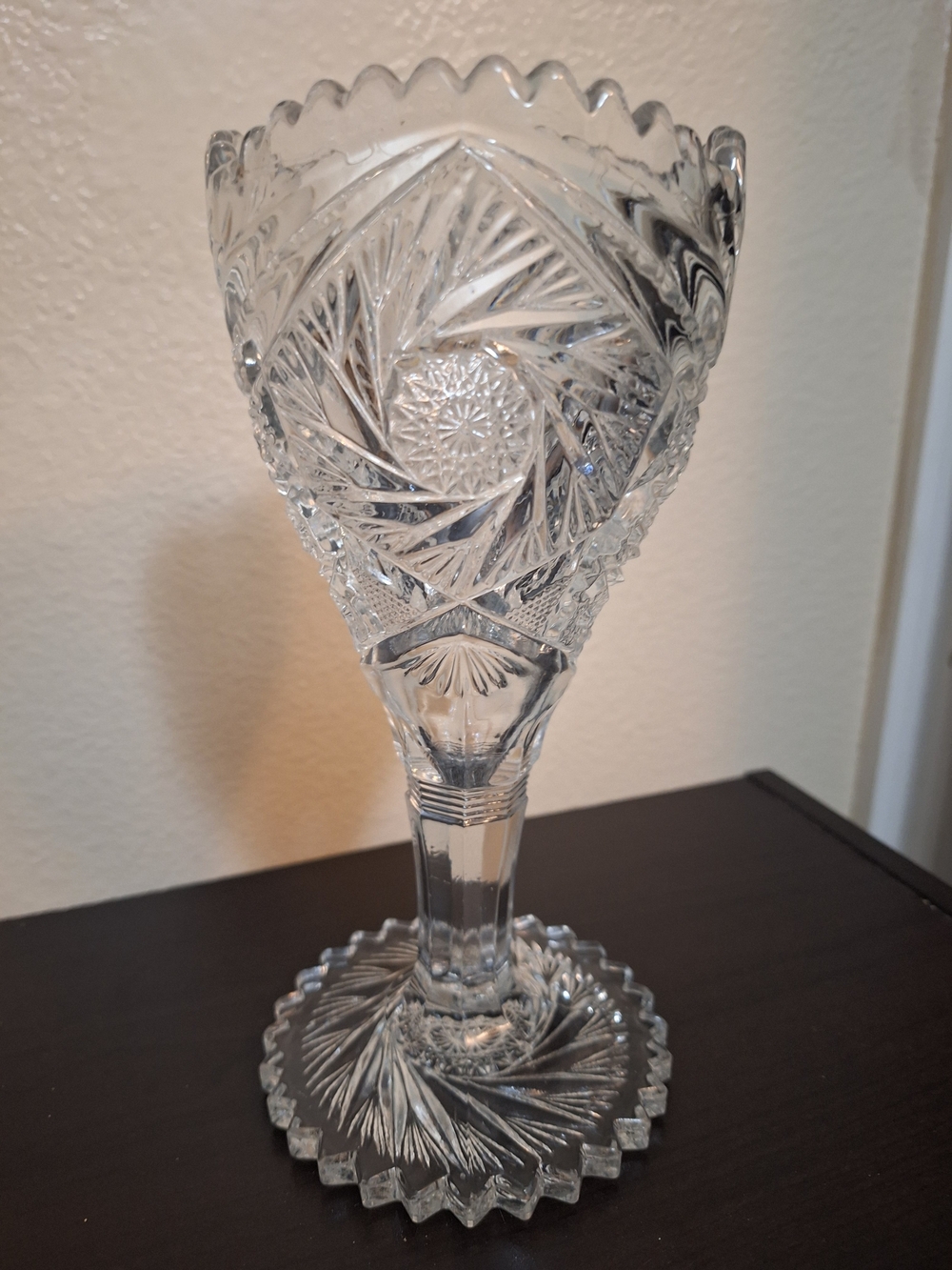 Vintage Pressed Glass Vase